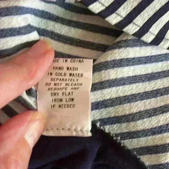 Ember women’s sleeveless top navy/white stripe size M - Picture 8 of 8